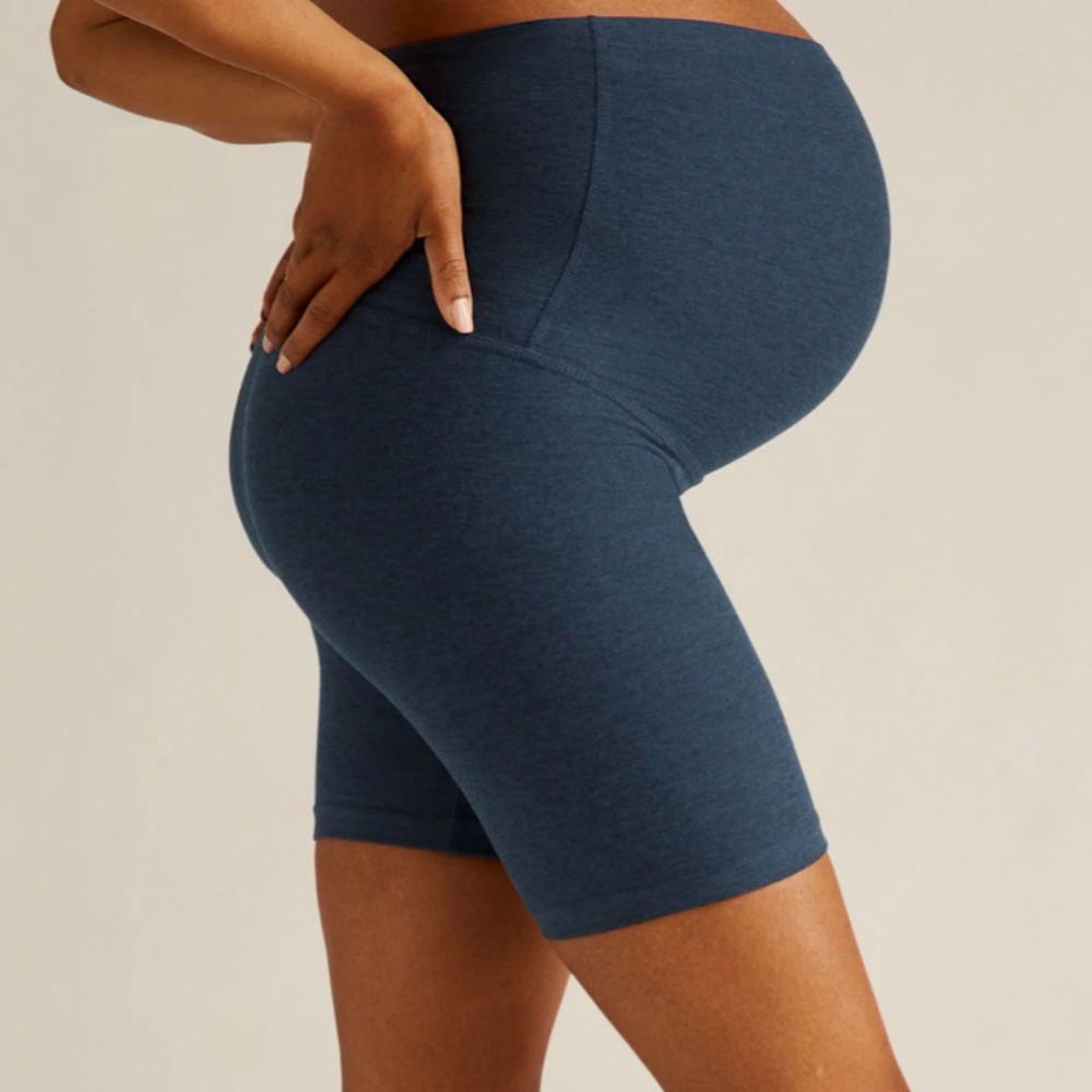 Spacedye Cruiser Maternity Biker Short - Size Small - Blue